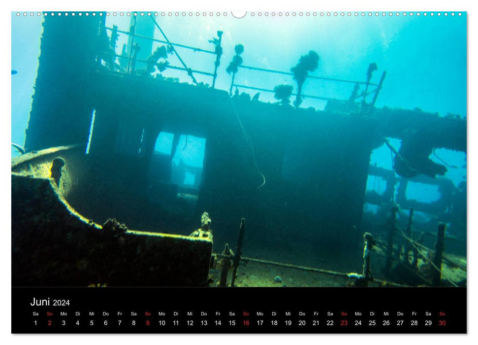 Abu Nuhas - Wracks im Roten Meer (CALVENDO Wandkalender 2024)