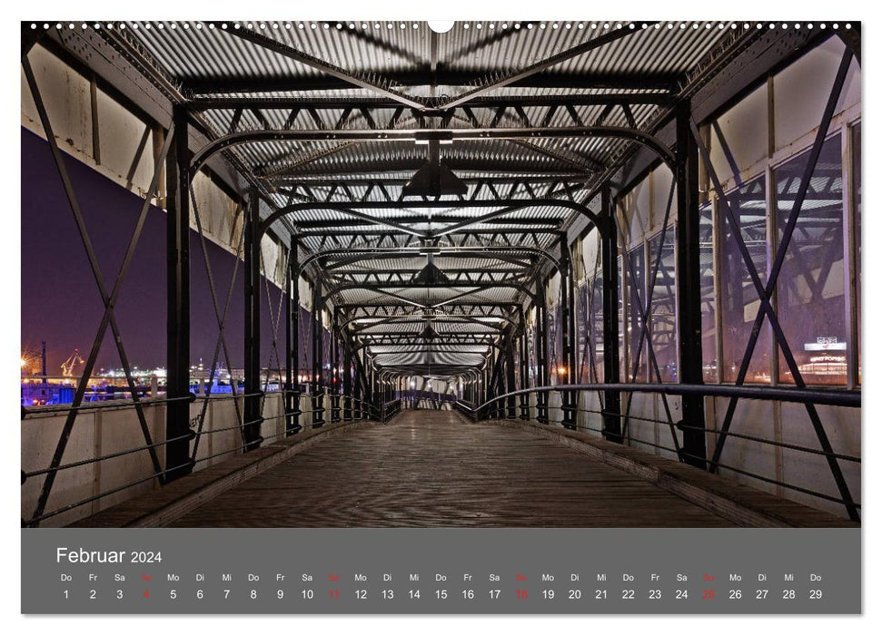 Nightwalk - Hamburg (CALVENDO Premium Wandkalender 2024)