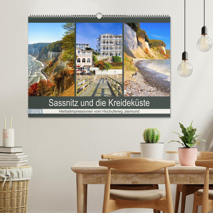 Sassnitz et la côte de craie - impressions d'automne depuis le chemin des hautes berges de Jasmund (calendrier mural CALVENDO 2024) 