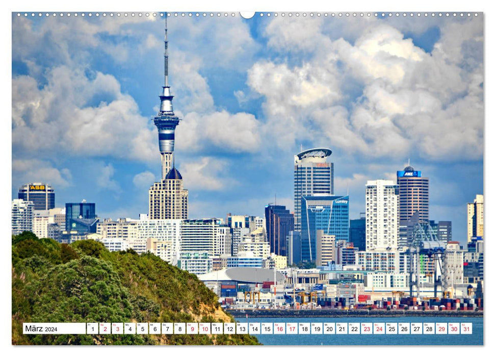 Île du Nord de la Nouvelle-Zélande - des lieux fascinants à l'autre bout du monde (calendrier mural CALVENDO 2024) 
