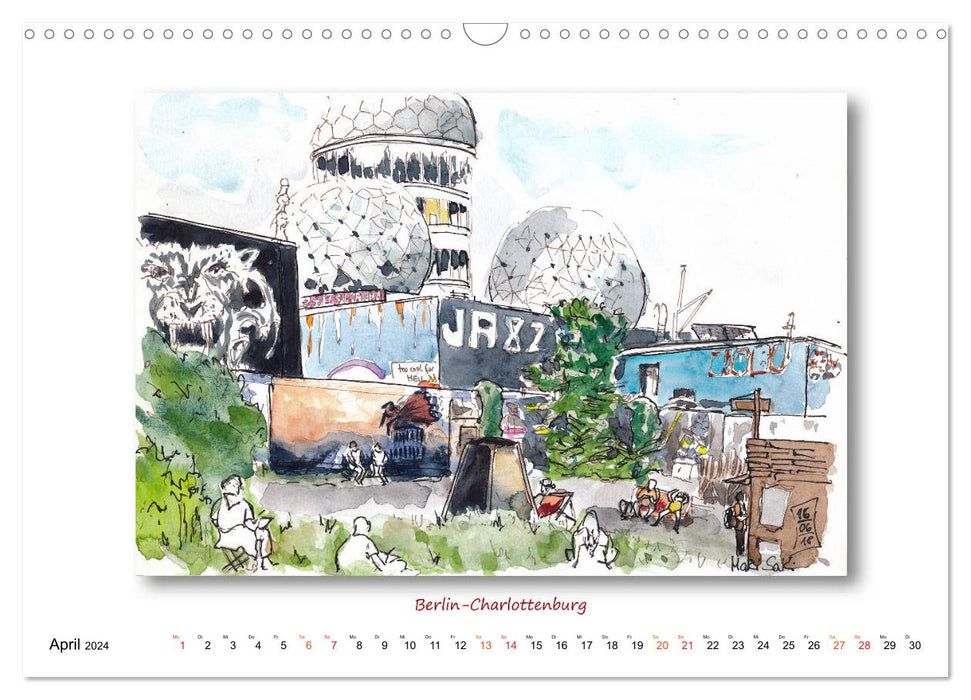 Croquis de Berlin (calendrier mural CALVENDO 2024) 