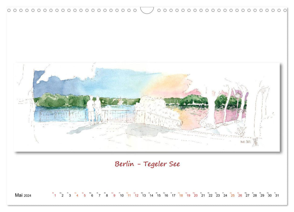 Croquis de Berlin (calendrier mural CALVENDO 2024) 