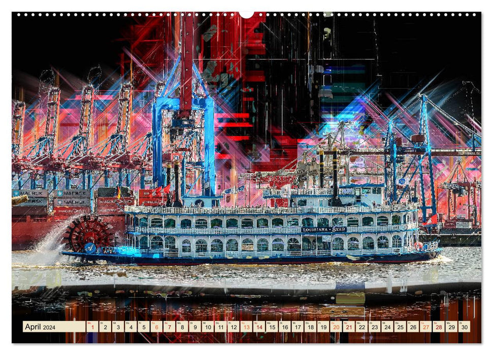 Hamburg abstrakt (CALVENDO Wandkalender 2024)