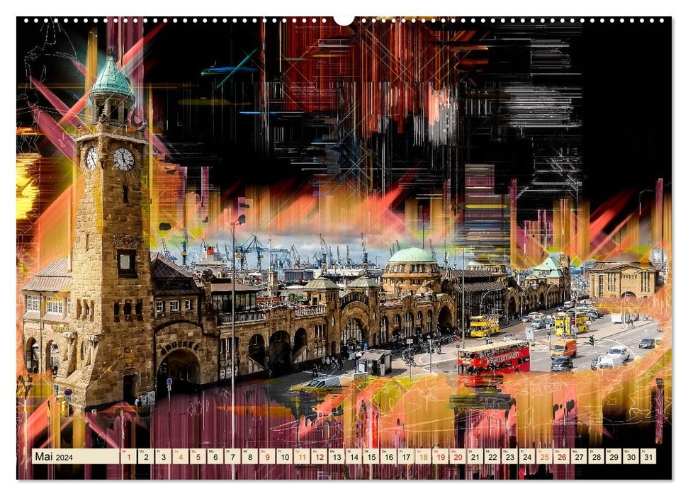 Hamburg abstrakt (CALVENDO Wandkalender 2024)