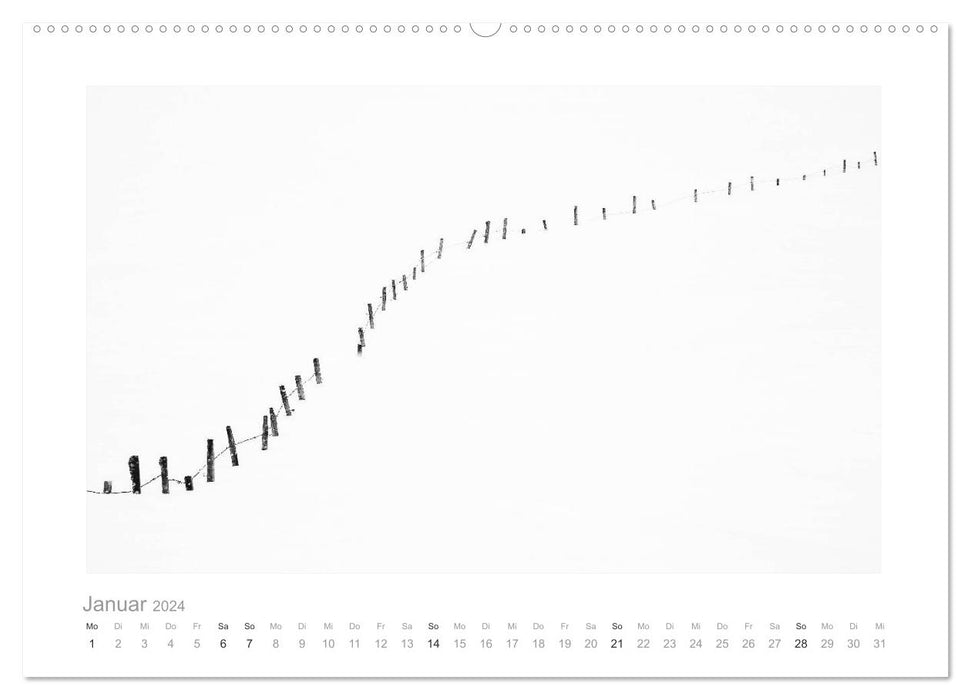 paysages minimalistes (calendrier mural CALVENDO 2024) 