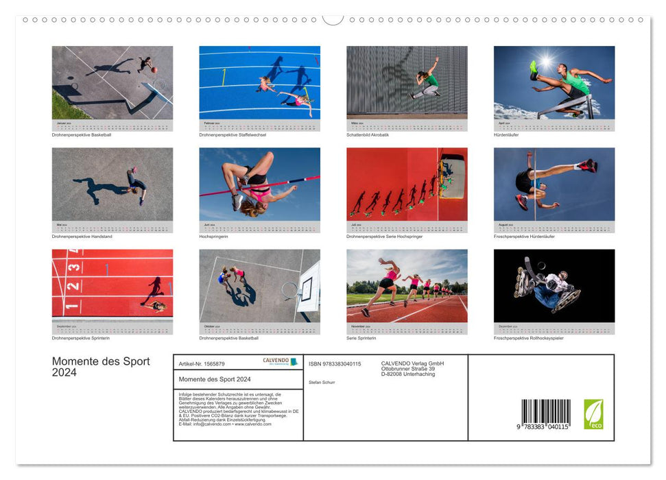 Moments de sport (Calendrier mural CALVENDO Premium 2024) 