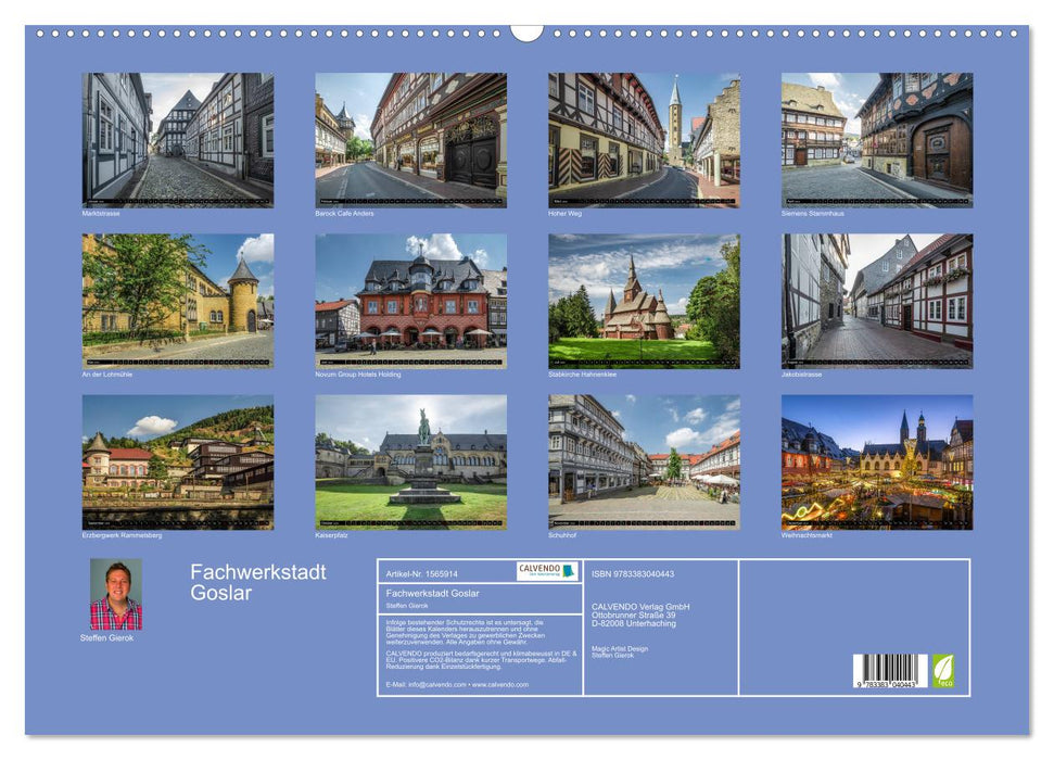 Fachwerkstadt Goslar (CALVENDO Wandkalender 2024)