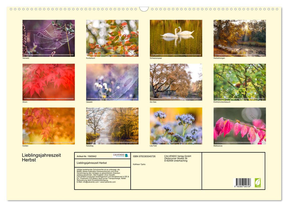 Lieblingsfarbe Herbst (CALVENDO Wandkalender 2024)
