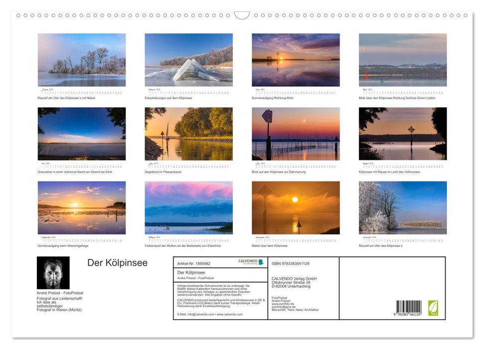 Der Kölpinsee - Naturparadies der Mecklenburgischen Seenplatte (CALVENDO Wandkalender 2024)