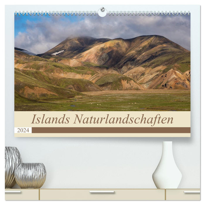 Paysages naturels d'Islande (Calendrier mural CALVENDO Premium 2024) 