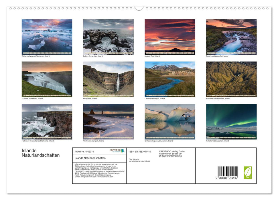 Islands Naturlandschaften (CALVENDO Premium Wandkalender 2024)