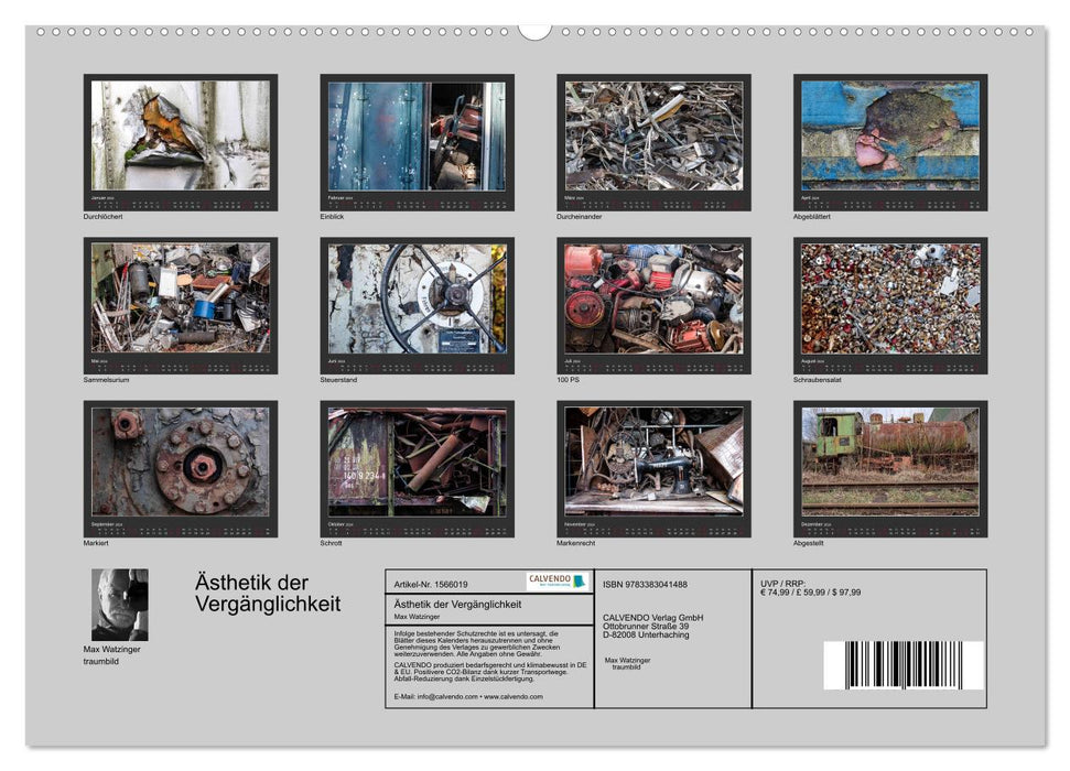 Scrap – Esthétique de l’éphémère (Calendrier mural CALVENDO Premium 2024) 