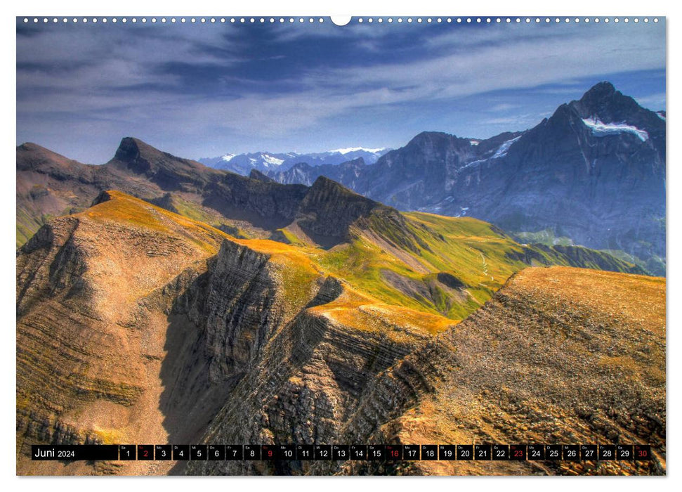 Montagnes de l'Oberland bernois (Calendrier mural CALVENDO Premium 2024) 
