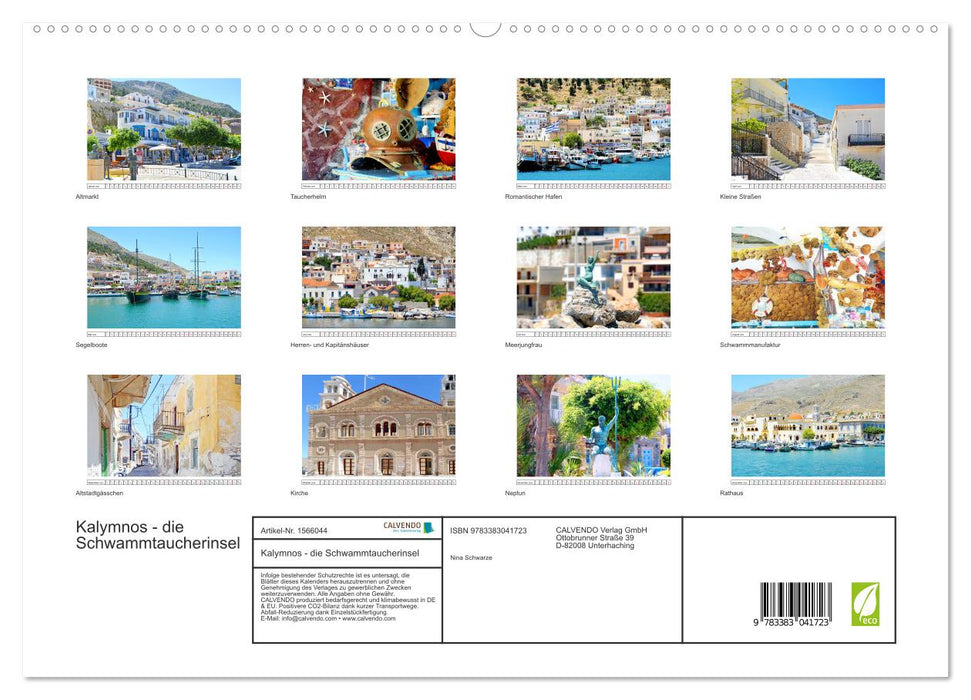 Kalymnos - die Schwammtaucherinsel (CALVENDO Premium Wandkalender 2024)