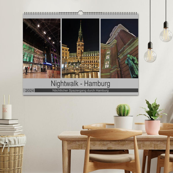 Nightwalk - Hamburg (CALVENDO Wandkalender 2024)