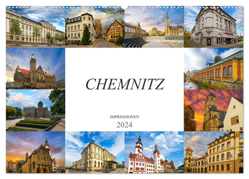 Chemnitz Impressionen (CALVENDO Wandkalender 2024)