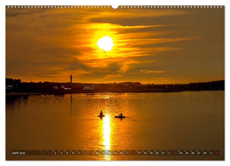 L'île d'Amrum sur la mer des Wadden (Calvendo Premium Wall Calendar 2024) 