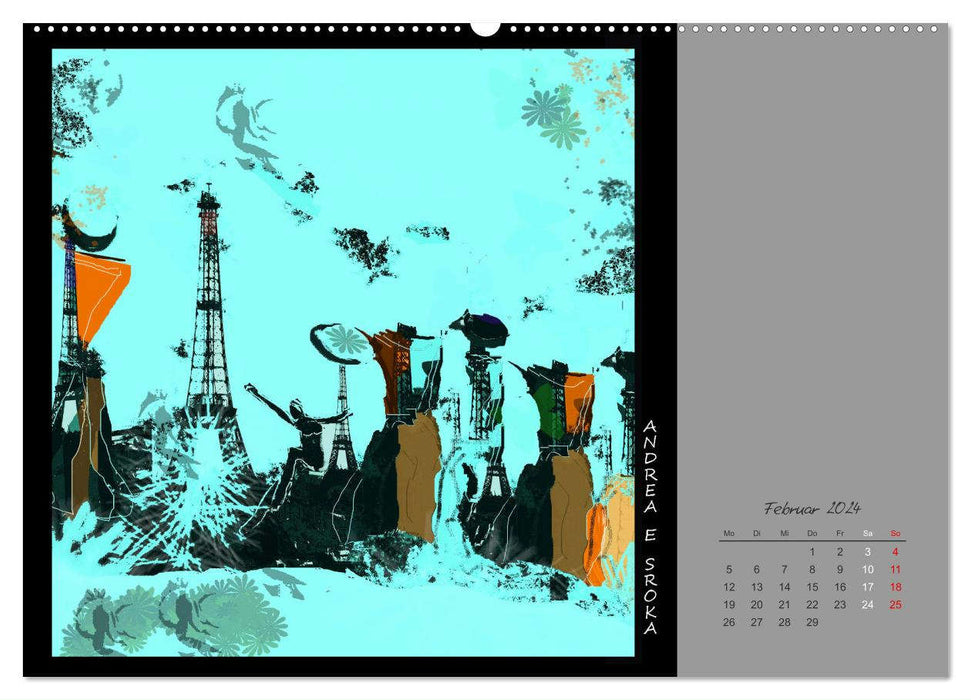 Ich trage Eiffel - Geschichten um den Eiffelturm (CALVENDO Wandkalender 2024)