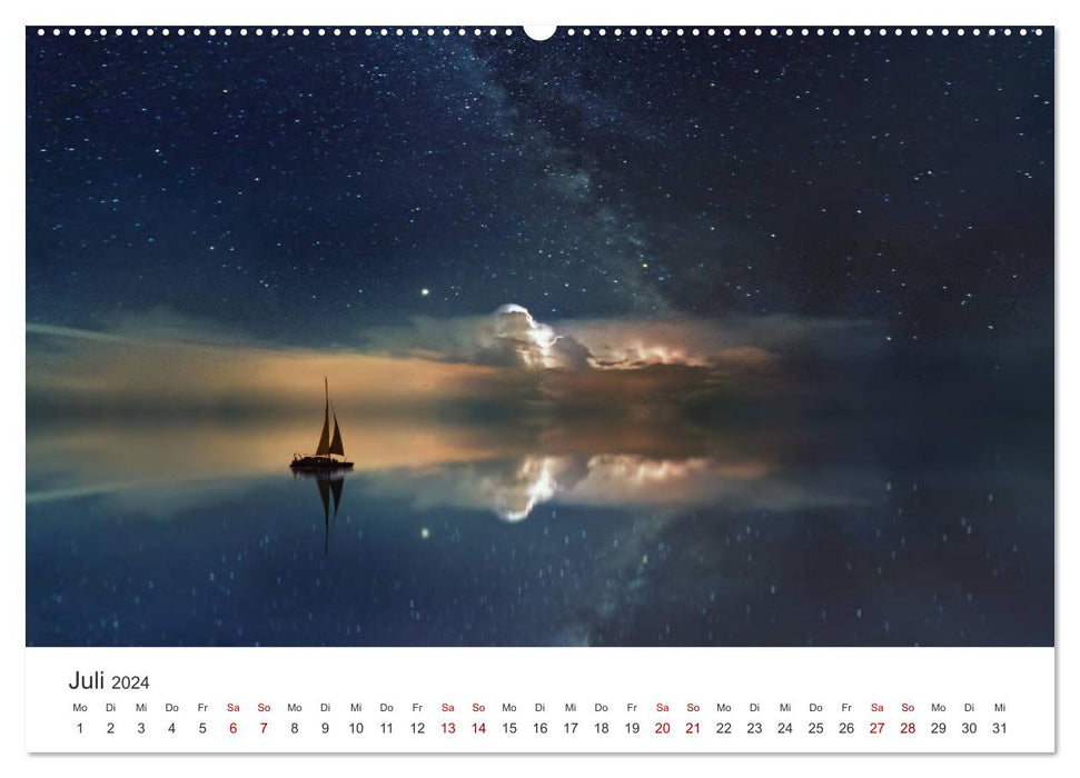 Night Sky - Des photographies incroyables des étoiles. (Calendrier mural CALVENDO Premium 2024) 