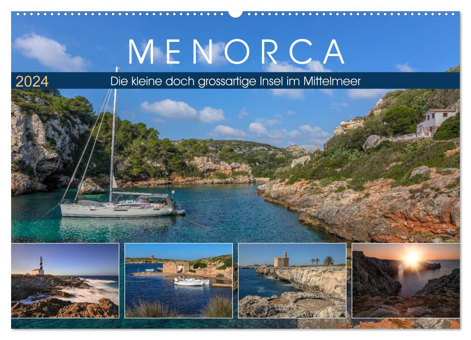 Minorque, la petite mais grande île de la Méditerranée (calendrier mural CALVENDO 2024) 