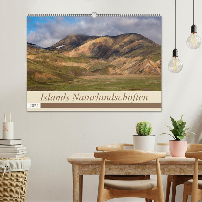 Islands Naturlandschaften (CALVENDO Wandkalender 2024)