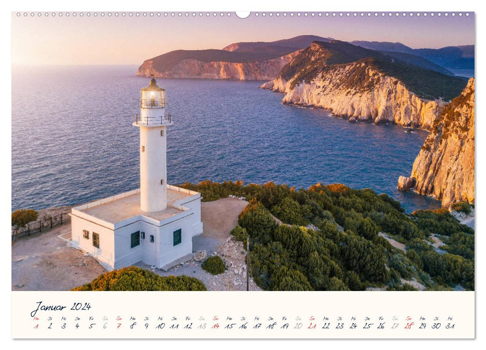 Griechenland - Malerische Küsten auf Zakynthos und Lefkada (CALVENDO Premium Wandkalender 2024)