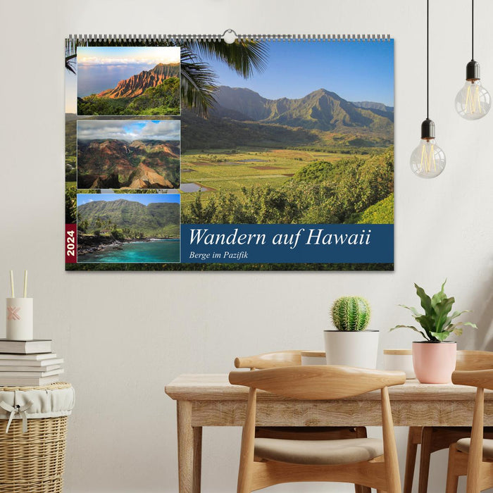 Randonnée à Hawaï - Montagnes du Pacifique (Calendrier mural CALVENDO 2024) 