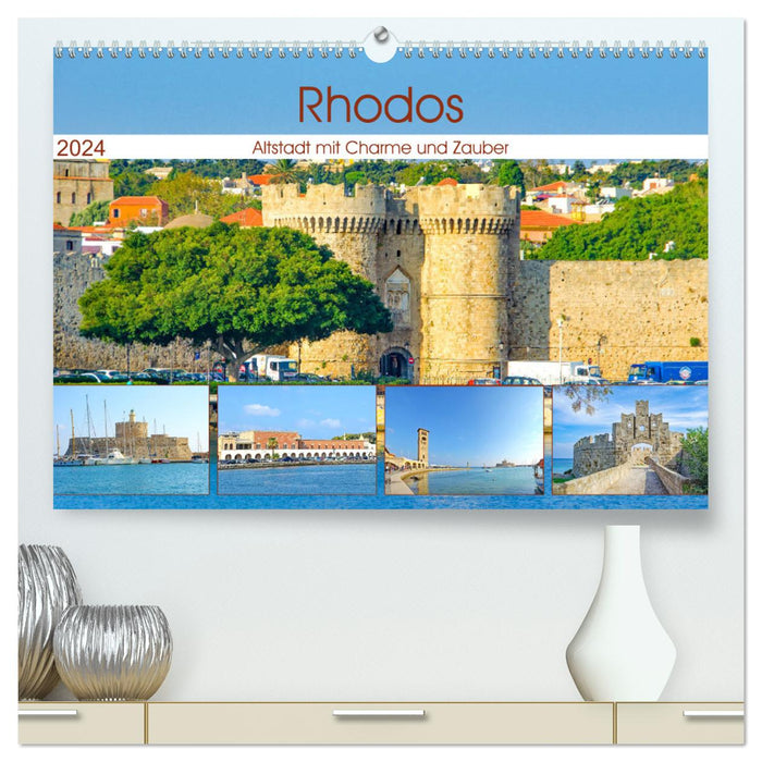 Rhodes - Vieille ville avec charme et magie (Calendrier mural CALVENDO Premium 2024) 