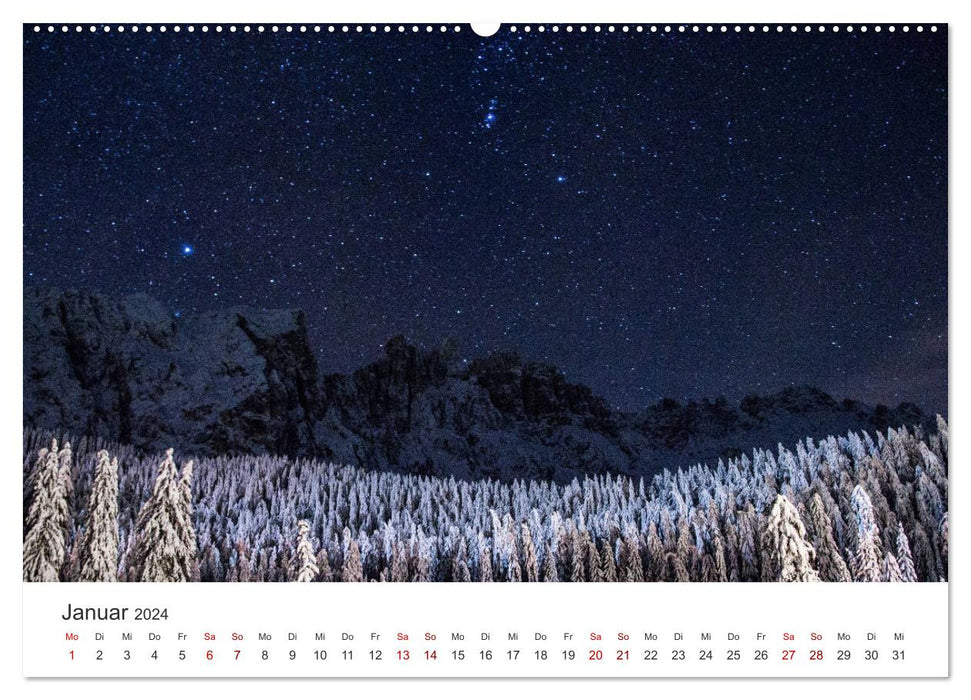 Night Sky - Des photographies incroyables des étoiles. (Calendrier mural CALVENDO 2024) 