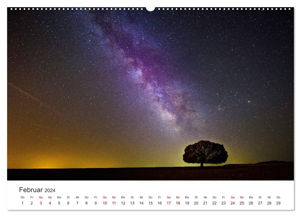 Night Sky - Des photographies incroyables des étoiles. (Calendrier mural CALVENDO 2024) 