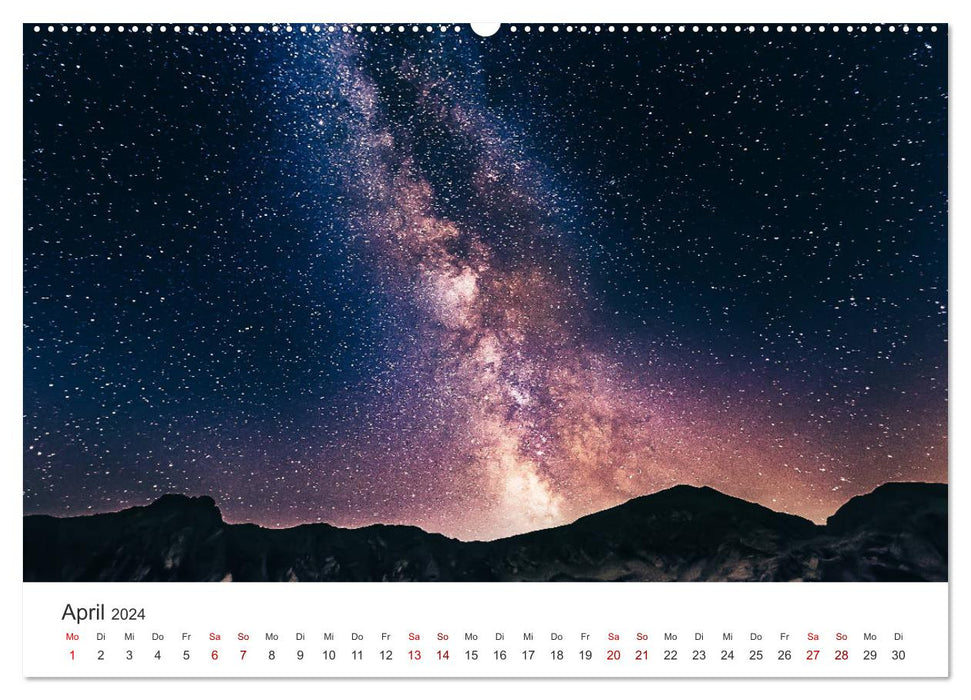 Night Sky - Des photographies incroyables des étoiles. (Calendrier mural CALVENDO 2024) 