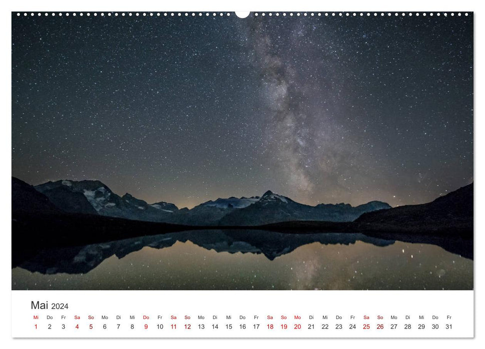 Night Sky - Des photographies incroyables des étoiles. (Calendrier mural CALVENDO 2024) 