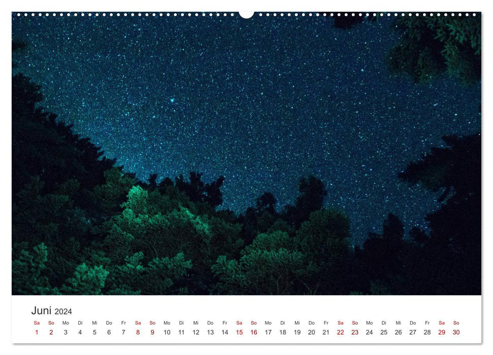 Night Sky - Des photographies incroyables des étoiles. (Calendrier mural CALVENDO 2024) 