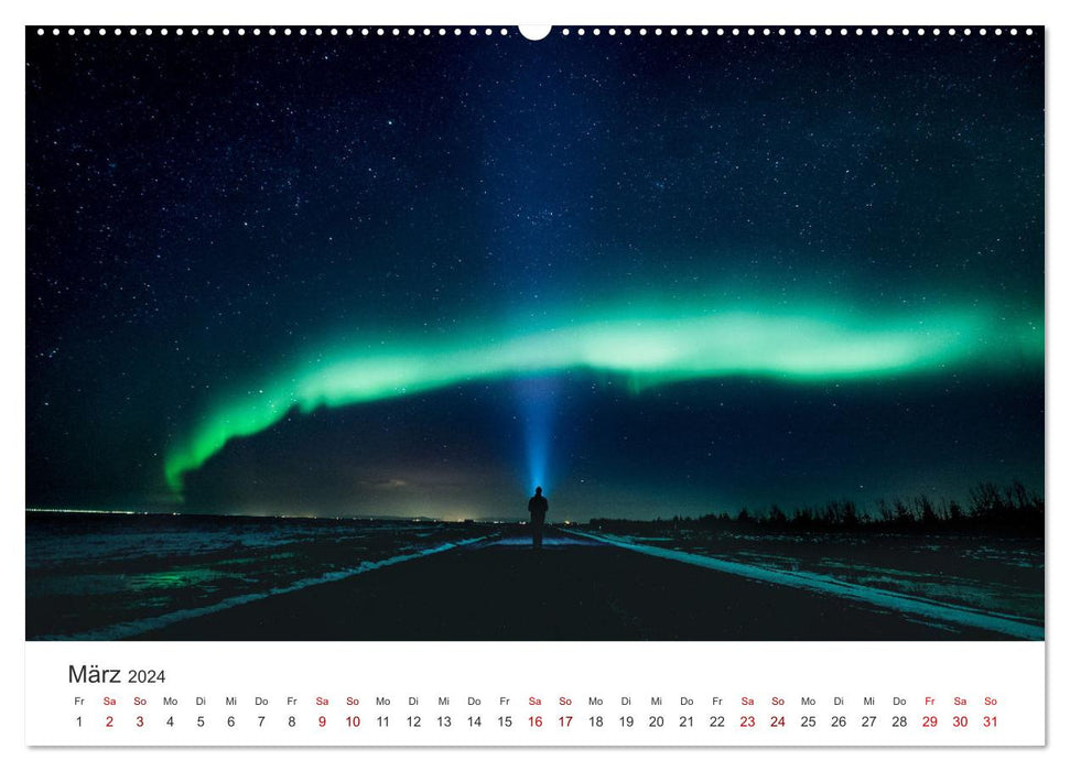 Northern Lights II - Phénomènes célestes uniques dans le nord - Partie 2 (calendrier mural CALVENDO 2024) 