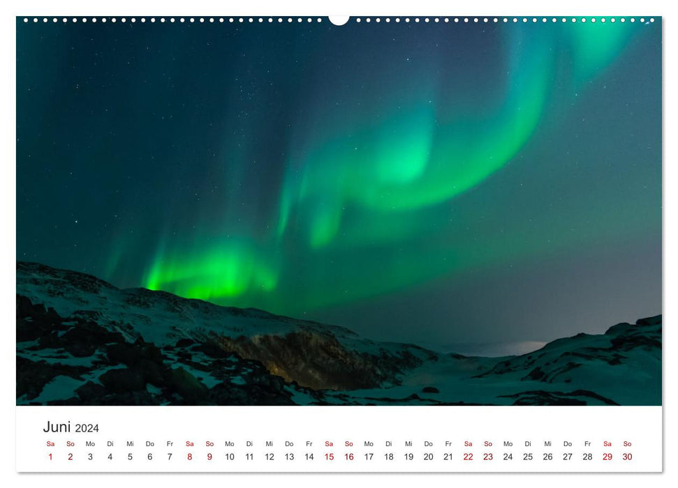 Polarlichter II - Einzigartige Himmelsphänomene im Norden - Teil 2 (CALVENDO Wandkalender 2024)