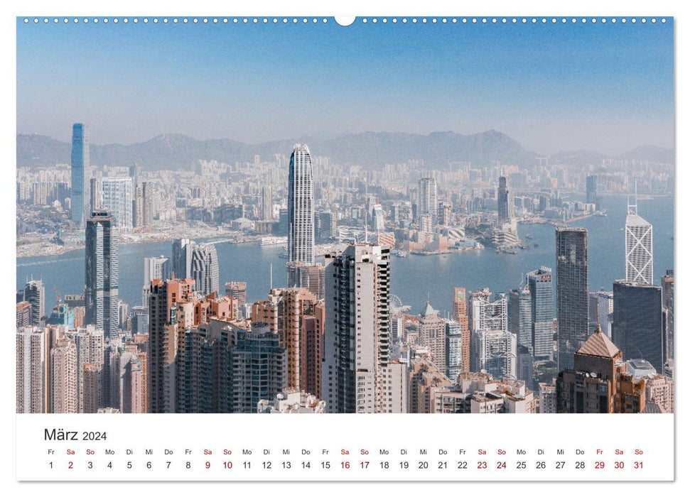 Hongkong - eine einzigartige Weltstadt (CALVENDO Premium Wandkalender 2024)
