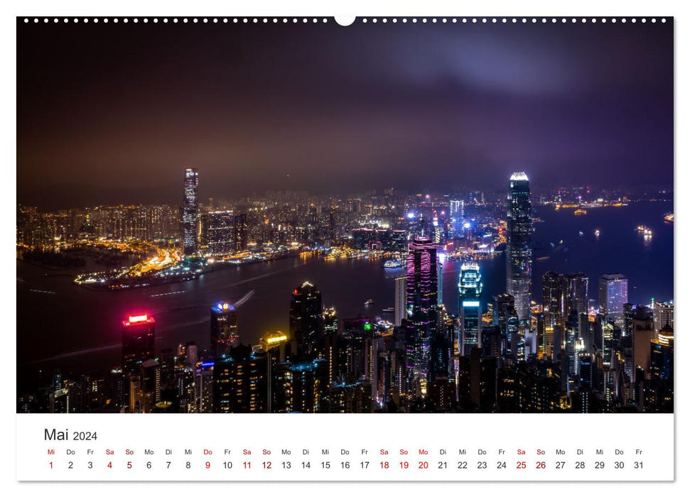Hong Kong - une ville cosmopolite unique (Calvendo Premium Wall Calendar 2024) 