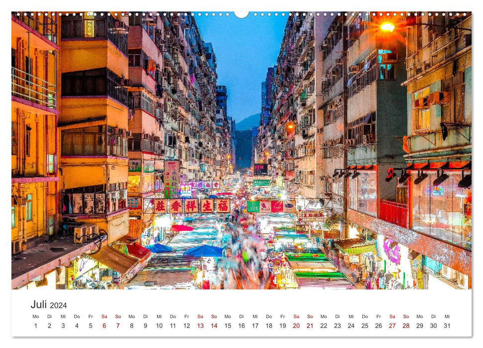 Hong Kong - une ville cosmopolite unique (Calvendo Premium Wall Calendar 2024) 