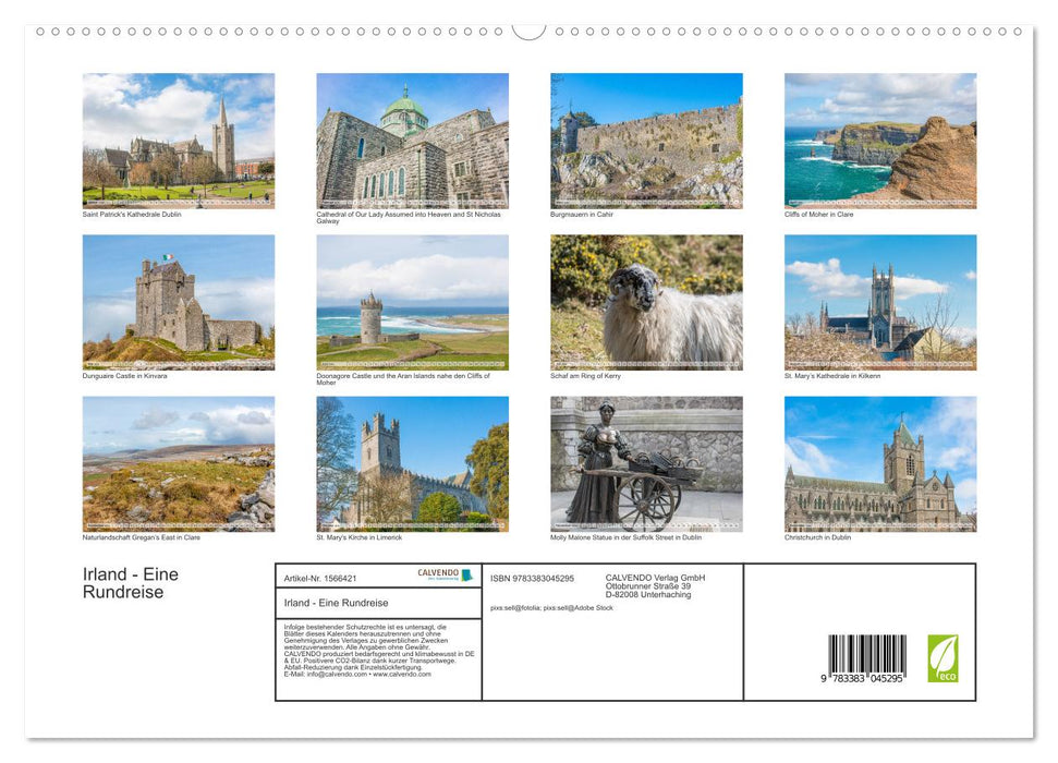 Irlande - Un aller-retour (Calvendo Premium Wall Calendar 2024) 