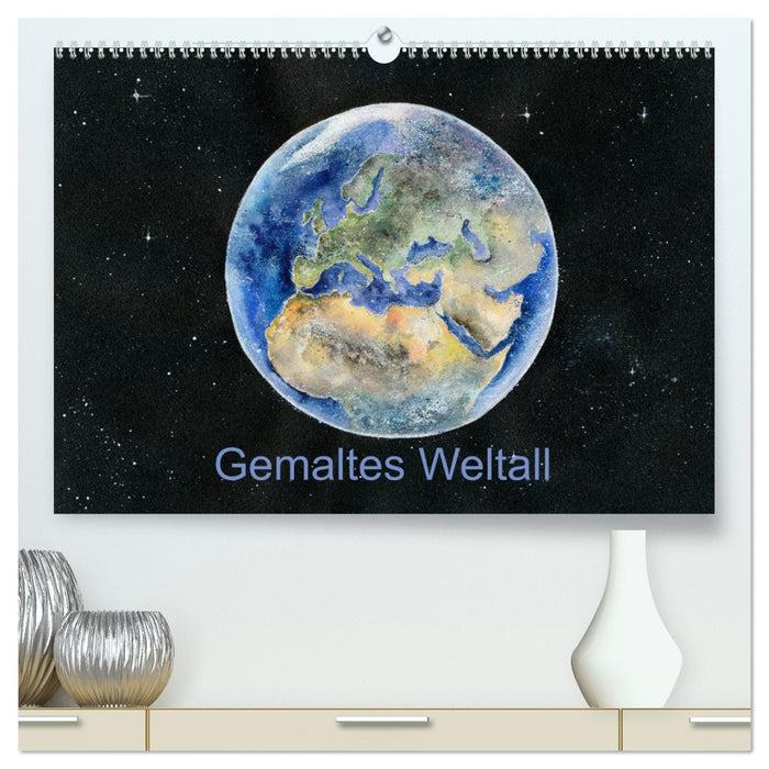 Gemaltes Weltall (CALVENDO Premium Wandkalender 2024)