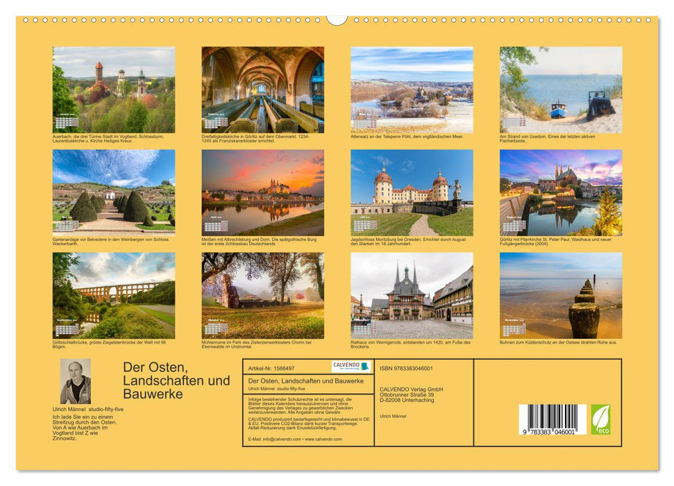 Der Osten, Landschaften und Bauwerke (CALVENDO Premium Wandkalender 2024)