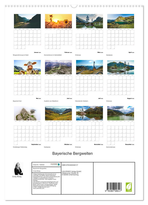 Montagnes bavaroises (Calvendo Premium Wall Calendar 2024) 