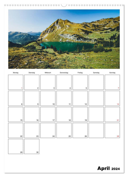 Montagnes bavaroises (Calvendo Premium Wall Calendar 2024) 