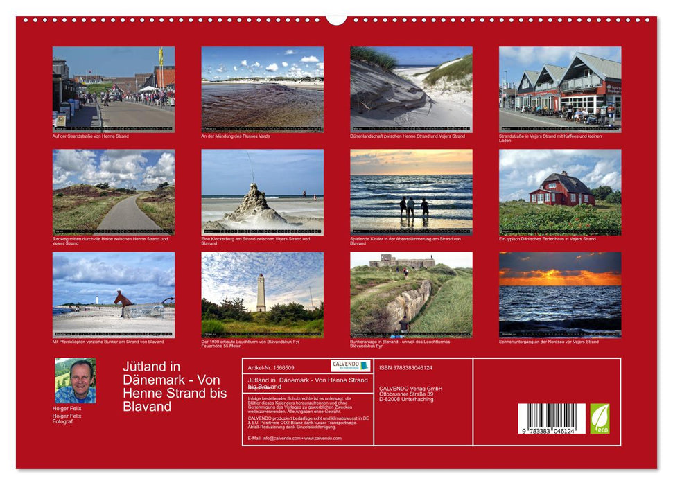 Jutland au Danemark – De Henne Strand à Blavand (Calvendo Premium Wall Calendar 2024) 