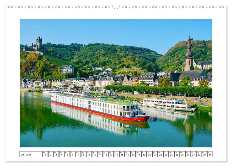 Moselle - paysage fluvial aux multiples facettes (Calendrier mural CALVENDO Premium 2024) 
