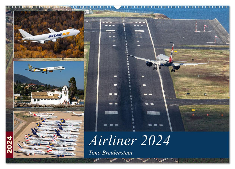 Airliner 2024 (CALVENDO Wandkalender 2024)
