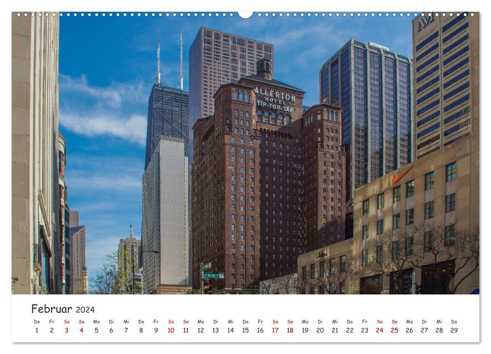 beeindruckendes Chicago (CALVENDO Premium Wandkalender 2024)