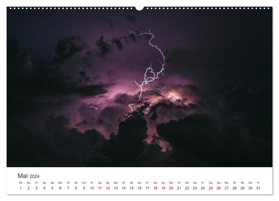 Gewitter - atemberaubende Naturschauspiele (CALVENDO Wandkalender 2024)