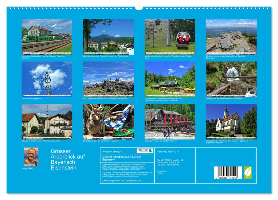 Grosser Arberblick auf Bayerisch Eisenstein (CALVENDO Premium Wandkalender 2024)