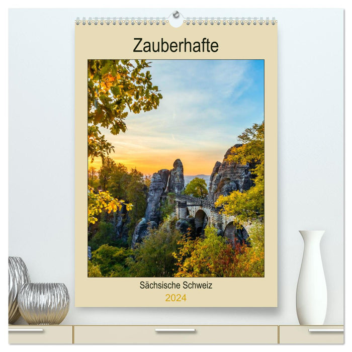 Zauberhafte Sächsische Schweiz (CALVENDO Premium Wandkalender 2024)